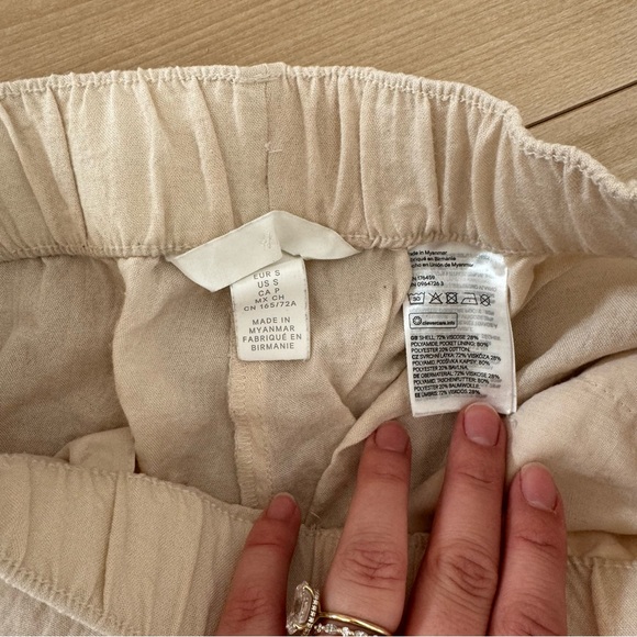 Cream Drawstring Pants - Picture 3 of 3